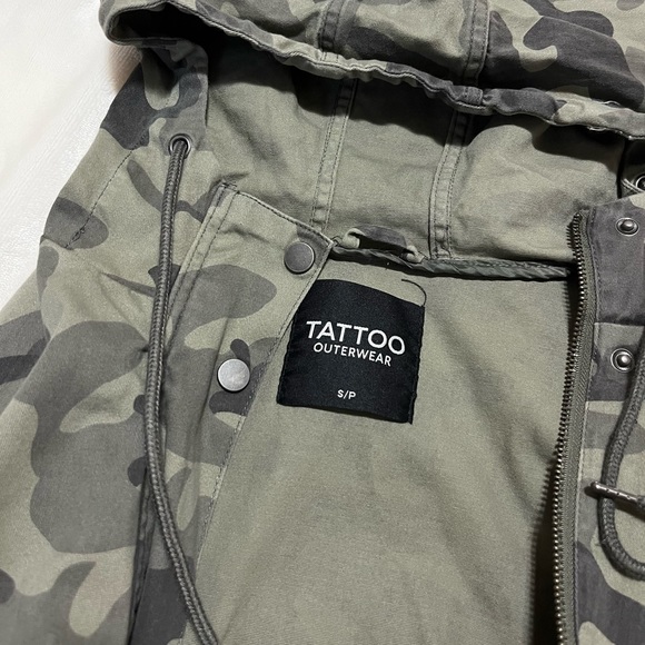 eclipse tattoo outerwear twill hooded utility jacket - Picture 5 of 9
